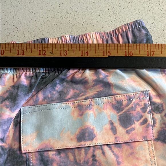 Billabong Men's Tie-Dye Recycled Sundays Swim Athletic Shorts Purple Pink Size L - Picture 6 of 8